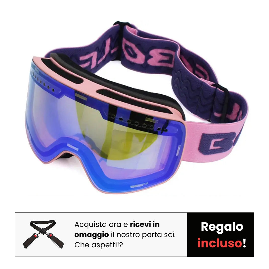 Twinvision - Occhiali da sci con lente magnetica a doppio strato
